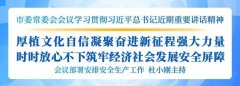  市委常委会集会会议进修贯彻习近平总书记近期重要发言精力：厚植文化自信